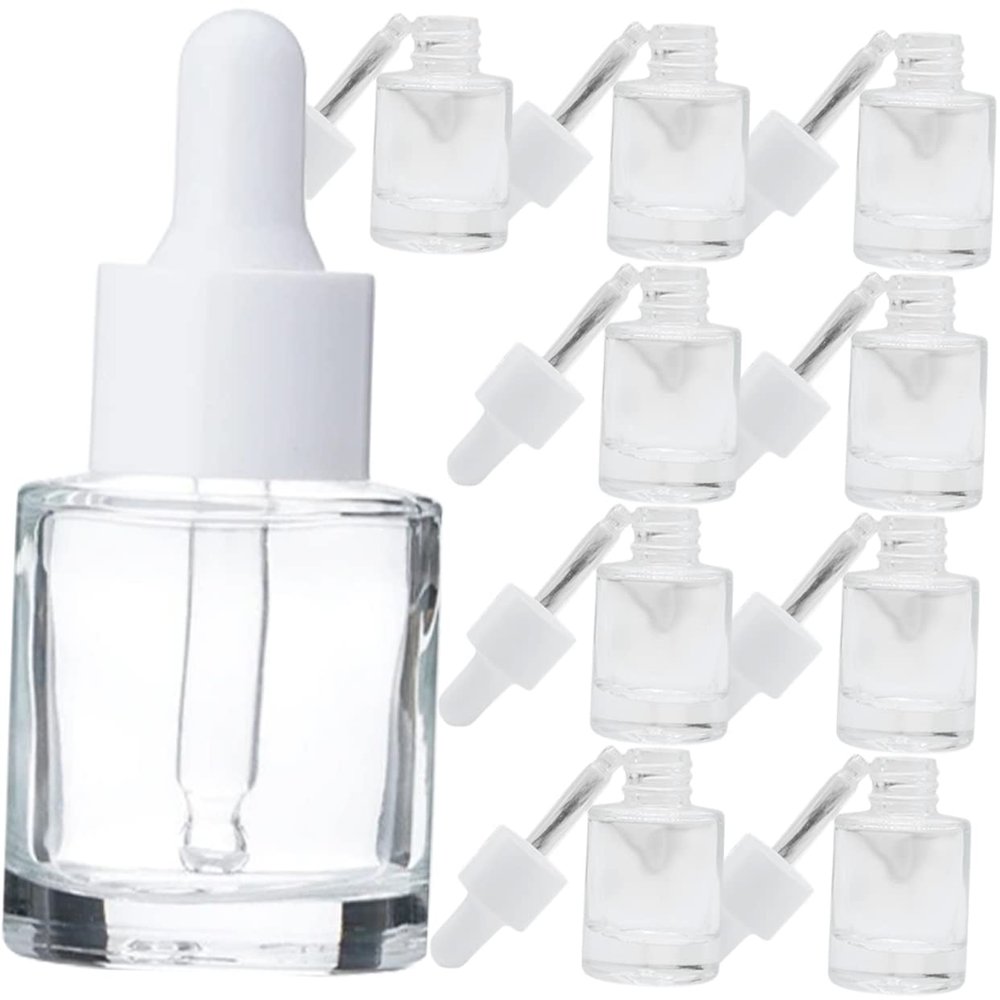 OHPHCALL 10pcs Empty Glass Bottles Dropper Essential Oil Roller Bottles for Home Store Use