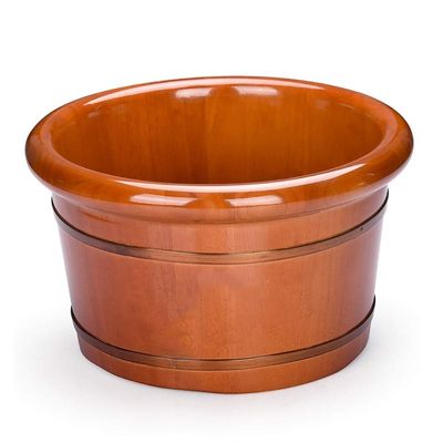 JOMRTS Wood Foot Bath Bucket Foot Tub for Soaking Feet, Wood Bucket for Pedicure, Foot Basin for Adults, Foot Soak Bucket, Foot Bath Spa Tub (A)