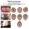 Nutriess Silicone Piercing Body Model Soft Display Rack for Ear Mouth Nose Eye Tongue Navel Practice (Dark Skin Tone) view 2