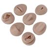Nutriess Silicone Piercing Body Model Soft Display Rack for Ear Mouth Nose Eye Tongue Navel Practice (Dark Skin Tone) view 3