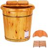 JOMRTS Wood Foot Bath Bucket Household Foot tub Foot Bath Barrel Foot Bath Tub Foot Bath Barrel Winter Lightweight Bamboo Tube Pedicure Barrel Footbath with Lid Household (1) view 1
