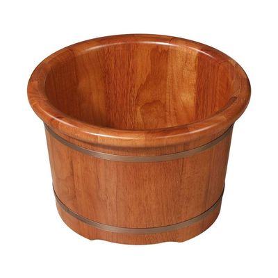 JOMRTS Foot Tub Wooden Foot Basin Pedicure Basin Household Salon Foot Bath Oak Barrel,Foot Spa for Adults Foot Massage Bucket with Lid,Foot Bath Spa Tub Foot Bath Wooden Bucket (Multi Colored B)