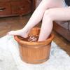 JOMRTS Foot Tub Wooden Foot Basin Pedicure Basin Household Salon Foot Bath Oak Barrel,Foot Spa for Adults Foot Massage Bucket with Lid,Foot Bath Spa Tub Foot Bath Wooden Bucket (Multi Colored B) view 2