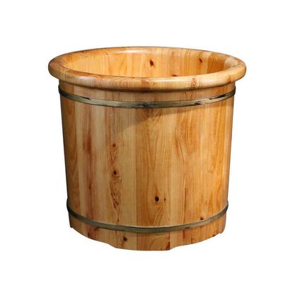JOMRTS Wood Foot Tub Bath Basin Solid Wood Foot Tub, Wooden Foot Basin, Pedicure Bowl Spa Massage Cedar Pedicure Barrels Household Foot Bath Barrel, with Lid,35cm