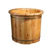JOMRTS Wood Foot Tub Bath Basin Solid Wood Foot Tub, Wooden Foot Basin, Pedicure Bowl Spa Massage Cedar Pedicure Barrels Household Foot Bath Barrel, with Lid,35cm view 1