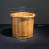 JOMRTS Wood Foot Tub Bath Basin Solid Wood Foot Tub, Wooden Foot Basin, Pedicure Bowl Spa Massage Cedar Pedicure Barrels Household Foot Bath Barrel, with Lid,35cm view 2