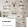 Nail Polish Wall Rack, Metal Wall Mounted Shelves, Nail Polish Holder, U-Shaped Perfume Storage Display Rack, Nail Polish Organizer Wall, Hanging Salon Beauty Nail Shop Organizer Holder(White,8-Piece view 3