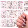 Valentines Nail Stickers Pink Cat Nail Art Stickers 3D Cat Self-Adhesive Nail Design Supply Heart Lover Romantic Cartoon Nail Decals for Women Girls DIY Manicure Decoration view 1