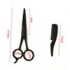 OHPHCALL 3pcs Beard Grooming Kit with Stainless Scissors Apricot Leather Comb and Mustache Shears for Men Home Barber Use view 2