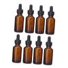 TOVINANNA 8pcs Brown Bottle Retro Glass Containers for Travel Kits and Use Stylish and Ergonomic Design for Women view 1