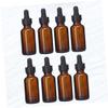 TOVINANNA 8pcs Brown Bottle Retro Glass Containers for Travel Kits and Use Stylish and Ergonomic Design for Women view 4