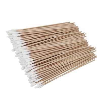 Baluue 600 Pcs Pet Cleaning Swabs Single Head Wood Stick Cotton Swabs for Ear Cleaning and Makeup Removal