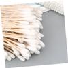 Baluue 600 Pcs Pet Cleaning Swabs Single Head Wood Stick Cotton Swabs for Ear Cleaning and Makeup Removal view 4