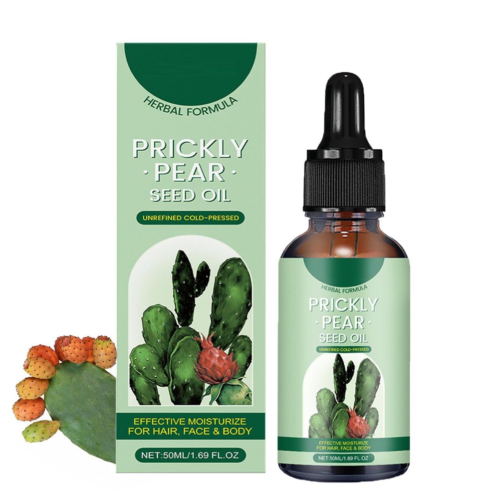 Prickly Pear Seed Oil, 100% Pure Organic Prickly Pear Oil, for Face, Skin, Hair & Nails, Dry Skin & Body Moisturizer (1)