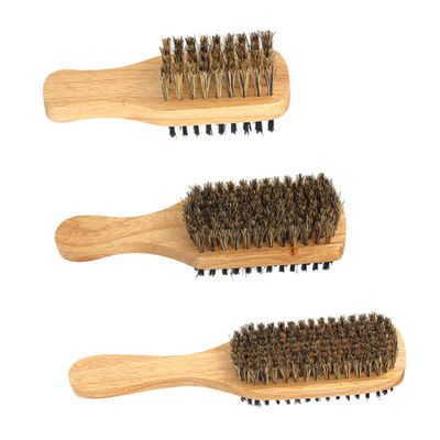 Baluue 3pcs Boar Bristle Beard Brush Set for Men Dual-sided Grooming Brushes Portable Beard Care Kit with Small Medium and Large for Easy Styling and Cleaning