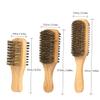 Baluue 3pcs Boar Bristle Beard Brush Set for Men Dual-sided Grooming Brushes Portable Beard Care Kit with Small Medium and Large for Easy Styling and Cleaning view 2