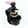 Mikinona Nylon Shaving Brush Stand Set Razor for Men Acrylic Shave Soap Bowl Holder for Facial Grooming view 2