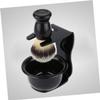 Mikinona Nylon Shaving Brush Stand Set Razor for Men Acrylic Shave Soap Bowl Holder for Facial Grooming view 3