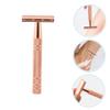 Baluue Old Style Manual Razor Anti-slip Handle for Safe Beard Hair Shaving Chrome Plated Durable Design Detachable Cutter Head for Easy Maintenance for Home and Travel Use view 2