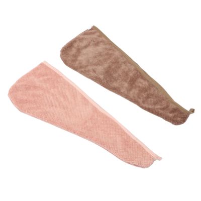 Baluue 2pcs Microfiber Dry Hair Hat Head Wrap Hair Dry Wraps Towel Shower Cap for Bathroom