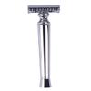 Baluue Old-fashioned Manual Shaver for Men Zinc Alloy Beard Trimming Tool Father's Day Compact and Lightweight Design Without Blades Silver view 1