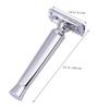 Baluue Old-fashioned Manual Shaver for Men Zinc Alloy Beard Trimming Tool Father's Day Compact and Lightweight Design Without Blades Silver view 4