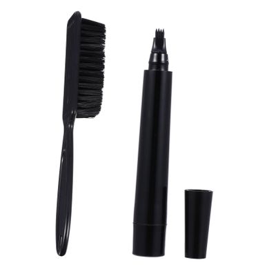 Baluue 1set Beard Filler Pen and Brush for Men Hair Coloring Tool for and Beard Grooming Create Natural Look and Reduce Gaps for Bearded Men