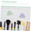 Baluue 2pcs Stainless Steel Eyebrow Portable Trimmers for Women Precise Eyebrow Cutters Green Purple for Travel and Daily Grooming view 4