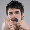 Baluue 1set Electric Manual Nose Hair Trimmer Eyebrow Shaver for Men and Women Lightweight Portable Hair Removal Tool Blue Nose Cleaning Trimming view 3