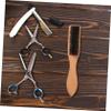 Baluue Beard Brush Comb Men's Styling Tool Wooden Handle Portable Beard Grooming Set view 4
