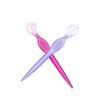 Baluue 3pcs Eyebrow Razors Set Stainless Steel Trimmers for Precision Grooming Lightweight Beauty Tools for Women Travel-Friendly Design Purple view 2