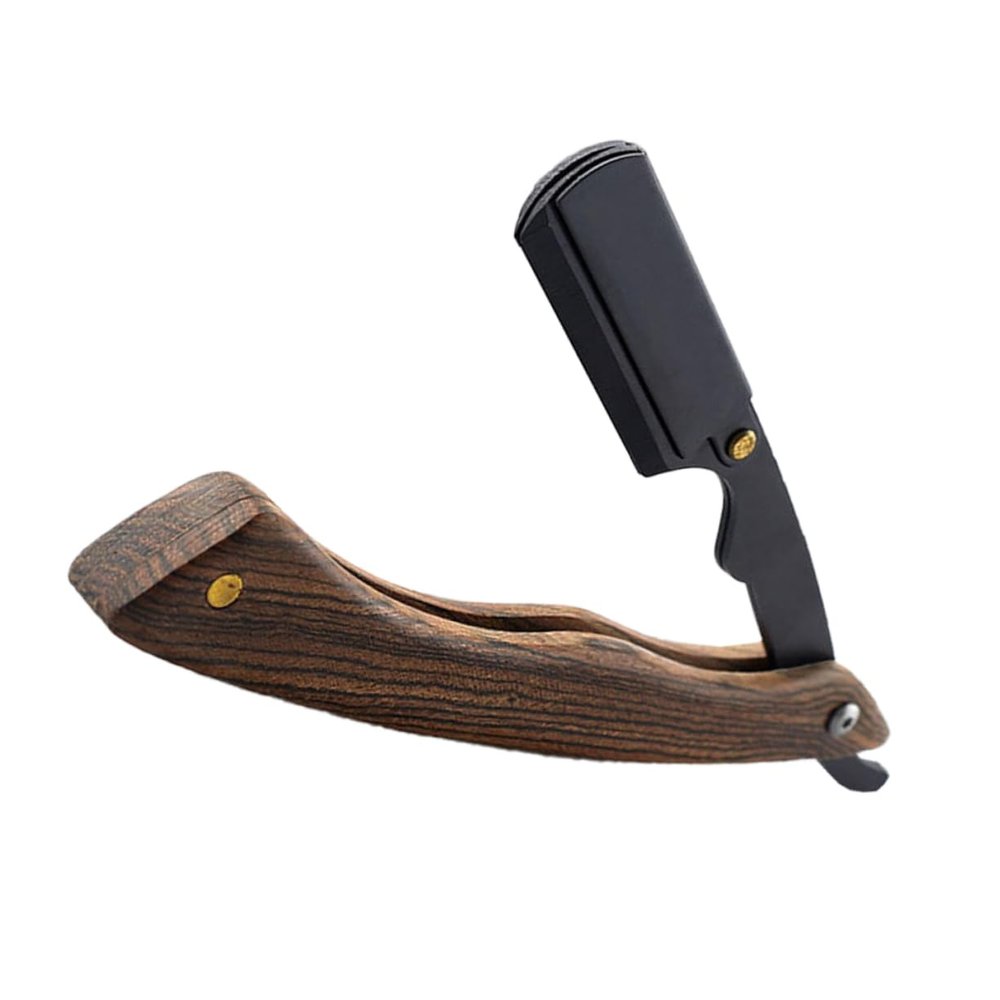 Baluue Retro Style Foldable Shaver Holder Portable Stainless Steel Beard Trimmer Stand for Men Easy to Use Shaving Accessory with Head for Precision Cutting