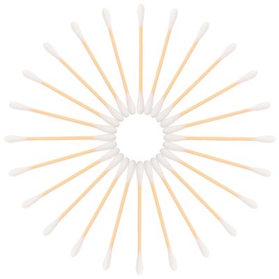 Baluue 200pcs Bamboo Swabs Pointed Tips for Makeup Hygiene Cleaning Multipurpose Beauty Tool Easy Storage