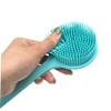 Baluue Home Bath Handled Silicone Scrubber Brush for Exfoliating Gentle Body Massage and Cleaning Tool view 4