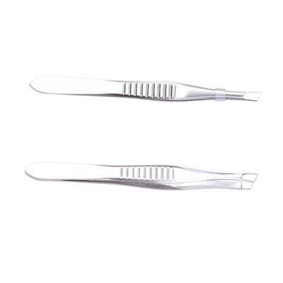 Baluue 2pcs Stainless Steel Eyebrow Clip Hair Removal Eyebrow Tweezer Makeup Tool Removable Clip Random Color