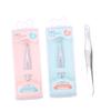 Baluue 2pcs Stainless Steel Eyebrow Clip Hair Removal Eyebrow Tweezer Makeup Tool Removable Clip Random Color view 3