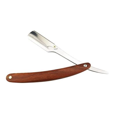 Baluue 1pcs Chic Vintage Manual for Men Metal Straight Barber Shaving Tool for Beard Sideburns and Hair Shaping Portable Design for Travel and Barber Shops