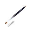 Baluue Retractable Lip Brush with Metal Shell Compact Portable Makeup Tool Dual-ended Applicator for Lipstick and Lip Gloss Flexible Design Black Gradient Color view 1