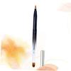 Baluue Retractable Lip Brush with Metal Shell Compact Portable Makeup Tool Dual-ended Applicator for Lipstick and Lip Gloss Flexible Design Black Gradient Color view 3