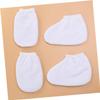BIUDECO 2pairs Paraffin Wax Gloves for Hand and Feet Therapy Insulated Mitt Covers for Washable Cloth with Snap Closure for Heat Retention White Color view 4