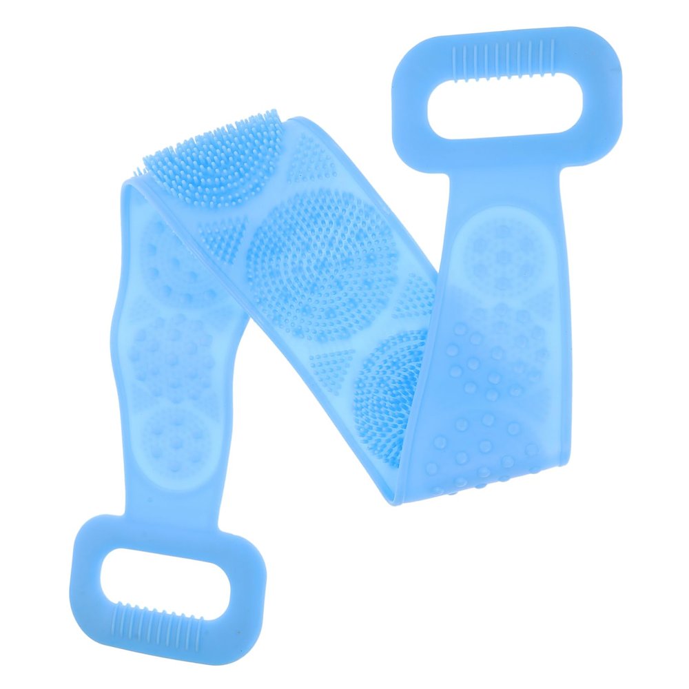 Baluue Silicone Back Scrubber with Dual-sided Design Exfoliating Bath Body Brush for Smooth Skin Promotes Circulation and Removes Dead Skin for Relaxing Showers Blue