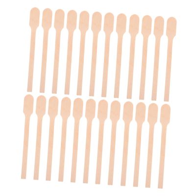 Baluue 100pcs Double Head Wooden Wax Sticks for Hair Removal Brow Waxing Nose Waxing for Face Body Spatulas