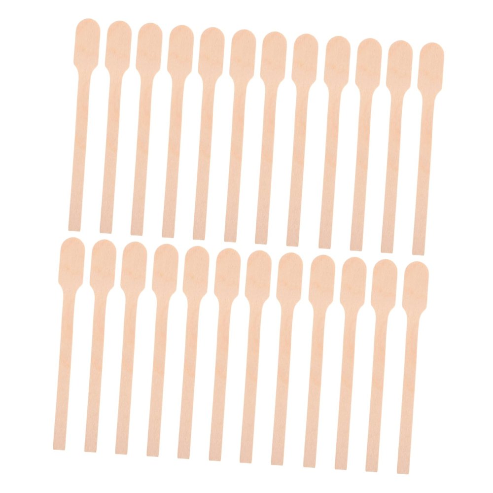 Baluue 100pcs Double Head Wooden Wax Sticks for Hair Removal Brow Waxing Nose Waxing for Face Body Spatulas