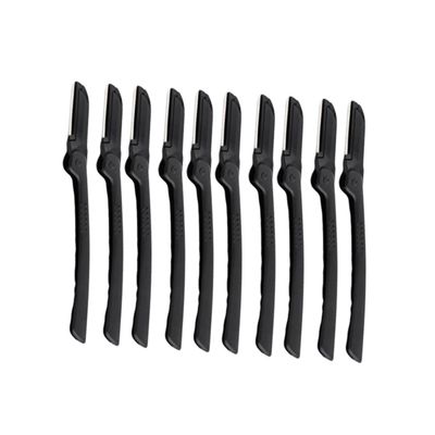Baluue 10pcs Folding Eyebrow Razor Trimmer Eyebrow Shaper for Easy Grooming Travel-Friendly Makeup Tool for Women