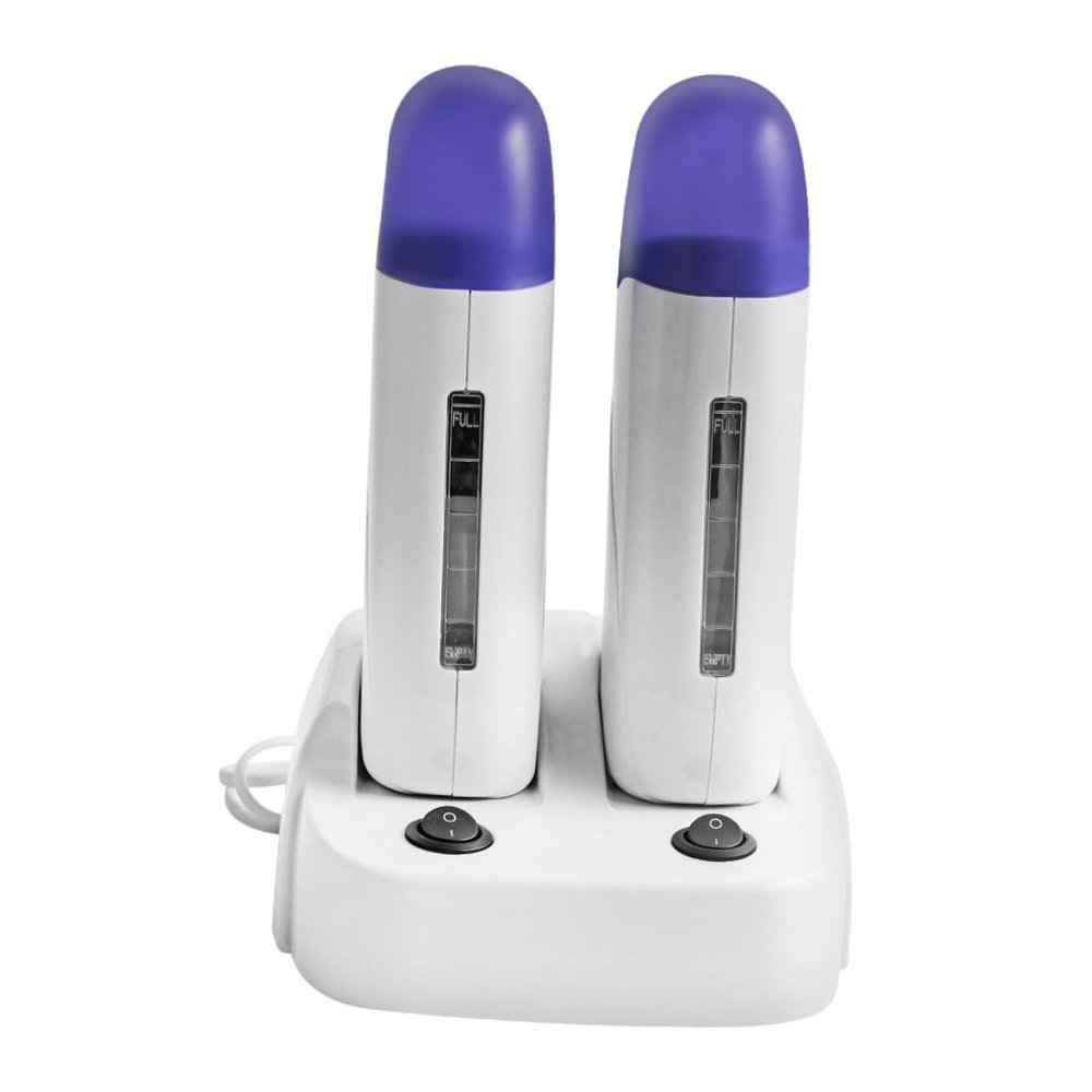 Baluue 1set Dual-seat Wax Heater for Hair Removal Multi-functional Melting Device for Hard and Strip Waxing Design and Two Heaters for Women Hair Care