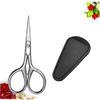 Baluue 1set Portable Beard Scissors Beauty Shears Trimming Tool for Home Salon Use Includes Pu Cover for Effortless Grooming view 3