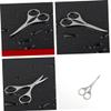 Baluue 2 Pcs Stainless Steel Eyebrow Trimmer Shaper Professional Hairdressing Scissors for Men Women view 2