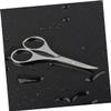 Baluue 2 Pcs Stainless Steel Eyebrow Trimmer Shaper Professional Hairdressing Scissors for Men Women view 3