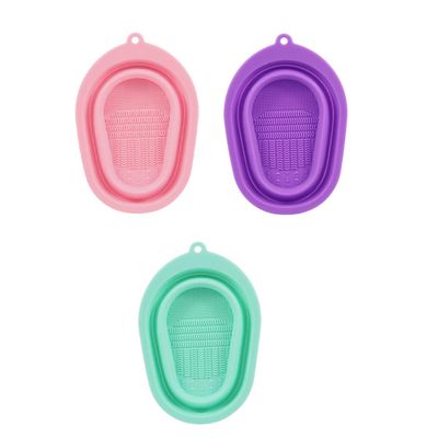 Baluue 3pcs Silicone Brush Cleaning Pad Makeup Brush Cleanser Makeup Tool Cleaner