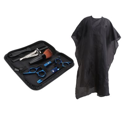 Baluue 10pcs Hair Cutting Scissors Kit Professional Hairdressing Tools for Men Women Includes Thinning Shears and Flat Tooth Comb for Home Use and Beginners